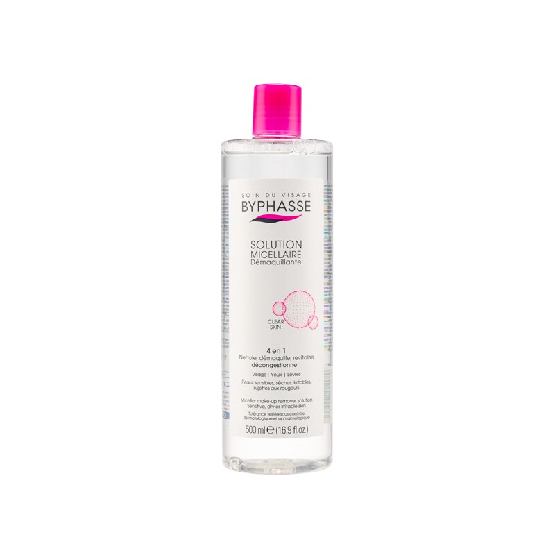 BYPHASSE蓓昂斯免洗温和卸妆水眼唇脸部深层清洁500ml
