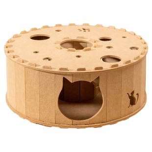 猫窝四季通用躲猫猫隧道猫玩具保暖毛毡甜甜圈耐抓安全感洞穴猫屋