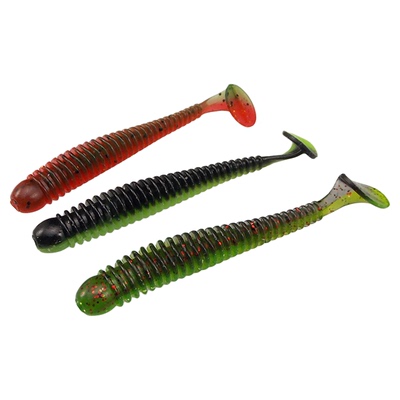 路亚软饵螺旋T尾诱鱼剂加盐拟饵