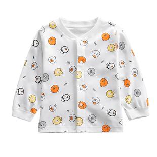 哈咪奇春秋宝宝纯棉前开上衣儿童无骨开衫秋衣婴幼儿家居打底睡衣