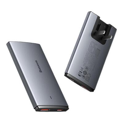 倍思65W氮化镓超薄双口充电器