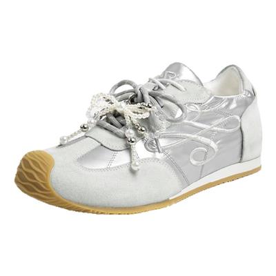 【轻奢系列】红蜻蜓竹风拂月歪头德训鞋2025新款休闲运动阿甘女鞋