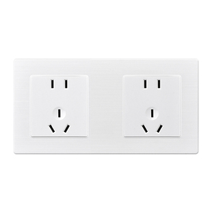 86型开关插座面板联排三位三连9九孔15十五孔排插长方形20孔网络