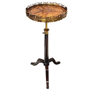 欧式金属实木花架亚历山大可升降花几客厅异形边几别墅古典圆角几