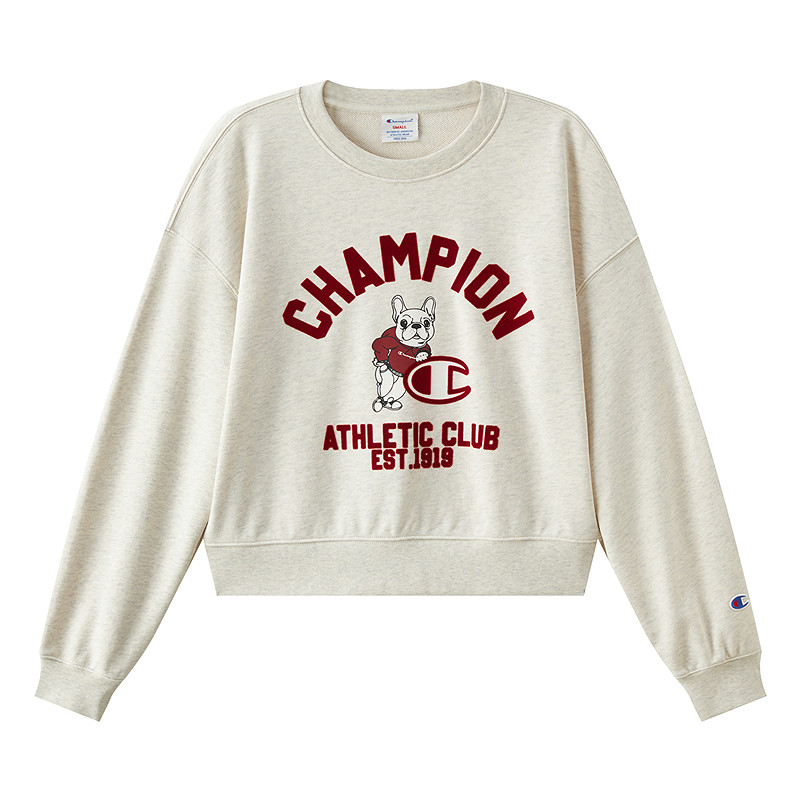 Champion冠军纯棉休闲圆领卫衣女