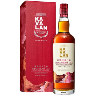 御玖轩 台湾金车噶玛兰层丰雪莉三桶单一麦芽威士忌KAVALAN洋酒