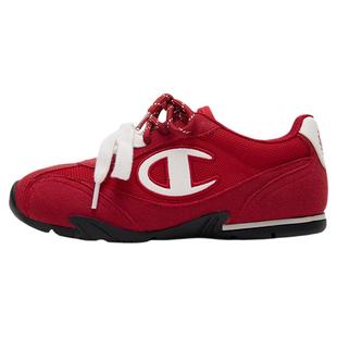 Champion冠军男女儿童25冬季双鞋带德训薄底红色新年赛车运动鞋