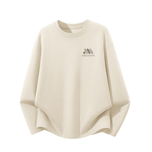 真维斯纯棉长袖t恤男士2026春秋新款打底衫男款运动潮流男生衣服Q