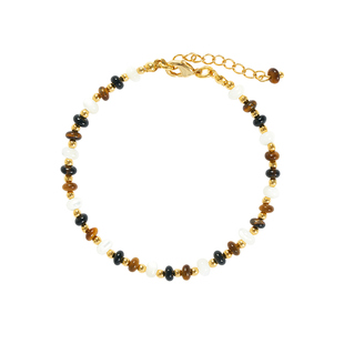 EVESENSE复古虎眼石系列天然母贝黑玛瑙手链高级感ins串珠手串