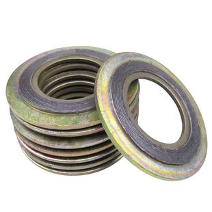 D型碳钢不锈钢内外环金属石墨缠绕法兰垫片高温高压法兰密封垫片