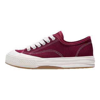 feiyue/飞跃红色帆布鞋女2026春夏新款爆款情侣超火透气板鞋子