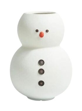 圣诞节装饰镁泥落地雪人花盆客厅