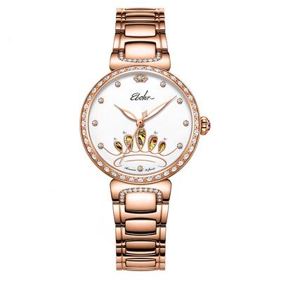 EBOHR依波表手表女蝶恋花系列镂空机械女表时尚简约气质女表3653