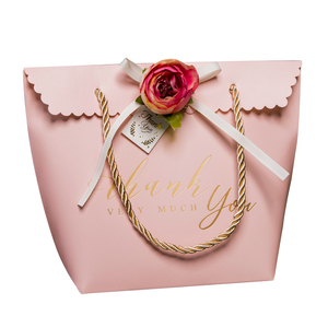 高级感结婚伴手礼盒粉色礼品袋