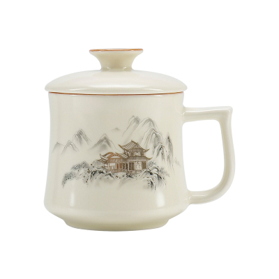 汝窑陶瓷泡茶杯轻奢水杯