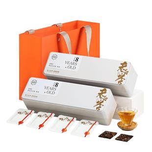 五虎福鼎白茶寿眉茶叶自己喝枣香老白茶老寿眉小方片茶饼礼盒装