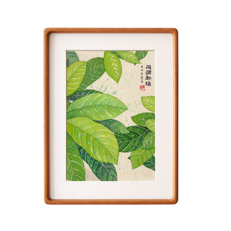 祝嘉作品 餐厅装饰画芭蕉叶柿子樱桃小清新客厅儿童房高级感挂画
