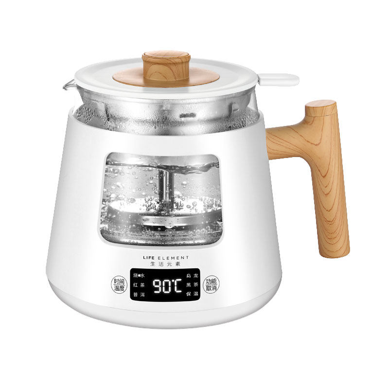 生活元素煮茶器喷淋家用全自动办公室小型保温玻璃蒸汽煮黑花茶壶