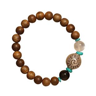 道轩堂 太极沉香手串 水晶玉石 五行八卦木质手串 道家文创 送礼