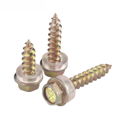 外六角带垫自攻螺丝加长尖尾