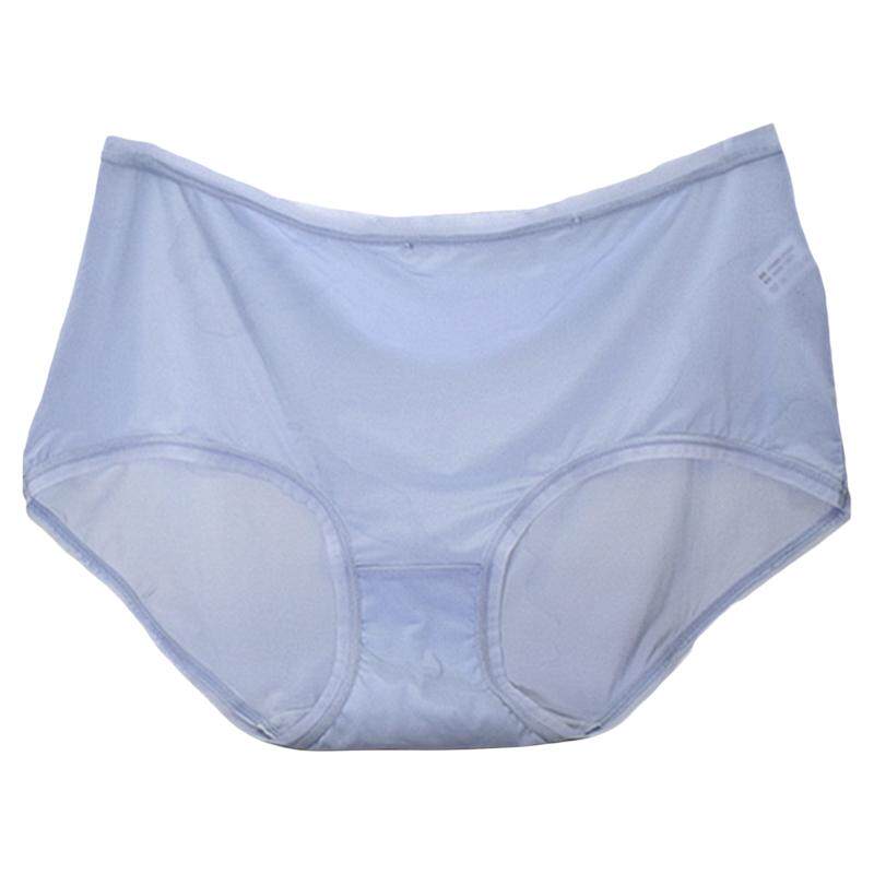 组合装30876彩田内裤女冰丝超薄高腰大码纯色平脚透明性感全棉裆