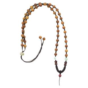 素曲原创固定可调节玉吊坠挂绳链子手工编织纯天然涯柏和田玉翡翠