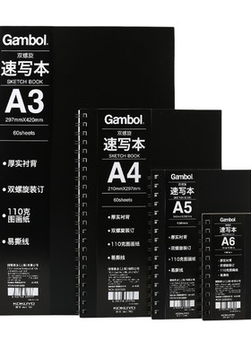 KOKUYO双螺旋封面简约侧翻素描本