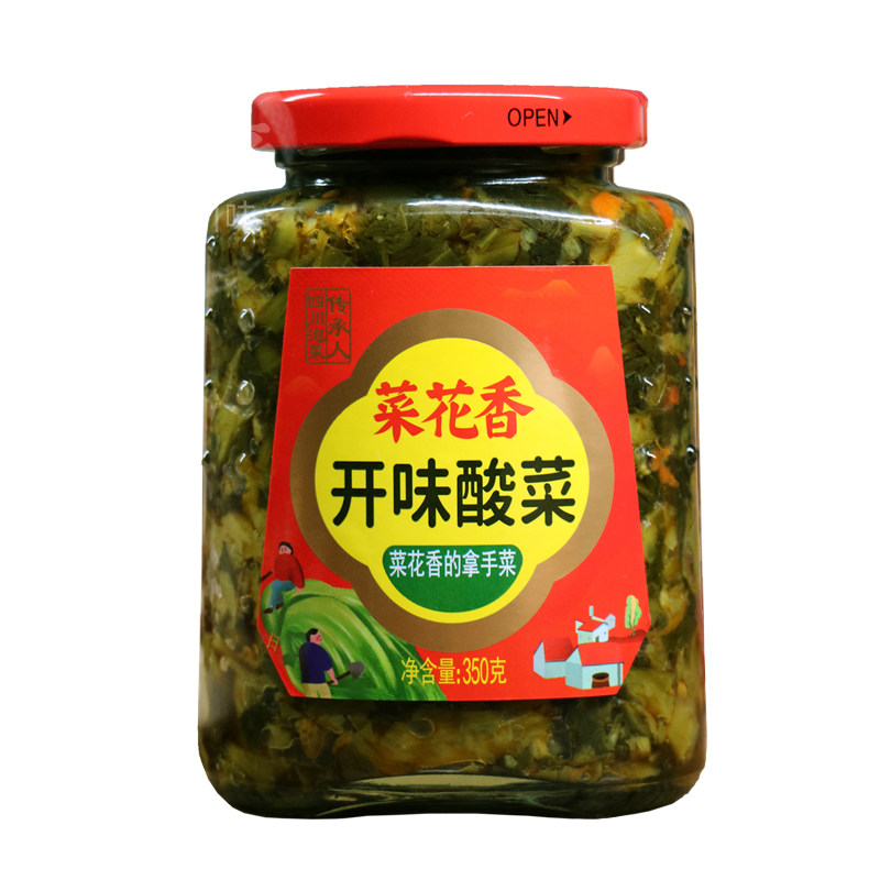 菜花香开味350g瓶装四川泡菜