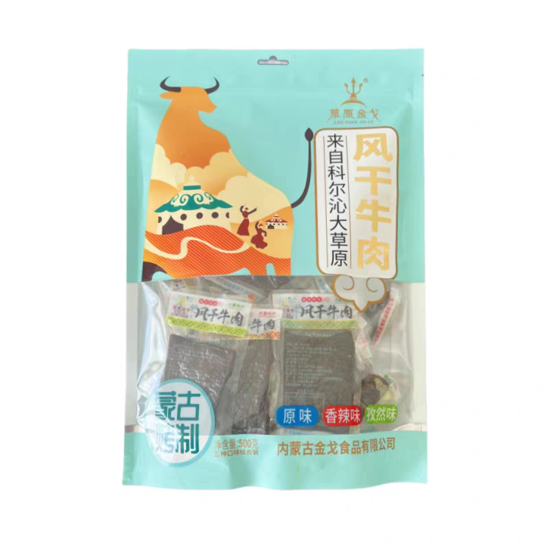 草原金戈内蒙古风干牛肉干特产