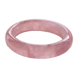 天然马达加斯加粉晶手镯芙蓉石手环粉嫩旺桃花1图1镯配证书51-63