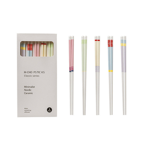 U Mi LIVING·拼色 | 筷子耐高温日式陶瓷抗菌防霉家用餐具高级感