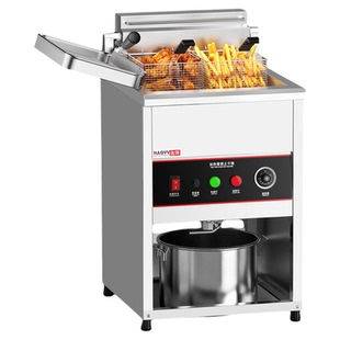 商用电热大容量立式油炸锅炸鸡排机器双缸恒温油条机炸串机电炸炉