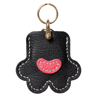 DIY材料包门禁卡钥匙套小怪兽与爪子真皮小挂件配纯铜马蹄扣