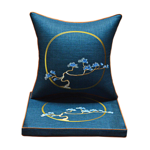 中式红木餐椅垫高密度海绵防滑实木官帽太师圈椅文椅茶座垫子定制