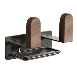 胡桃木厨房置物架免打孔锅盖架壁挂上墙放大锅盖砧板收纳锅盖架子