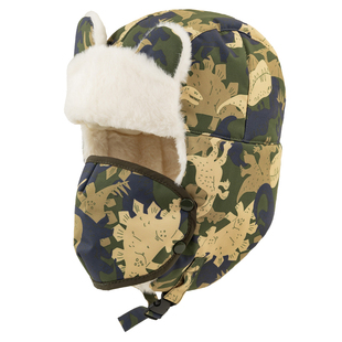 2025新款冬季帽子男款儿童保暖帽加绒护耳男童女童防风东北雷锋帽