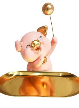 憨趣卡通玄关鞋柜装钥匙简约摆件