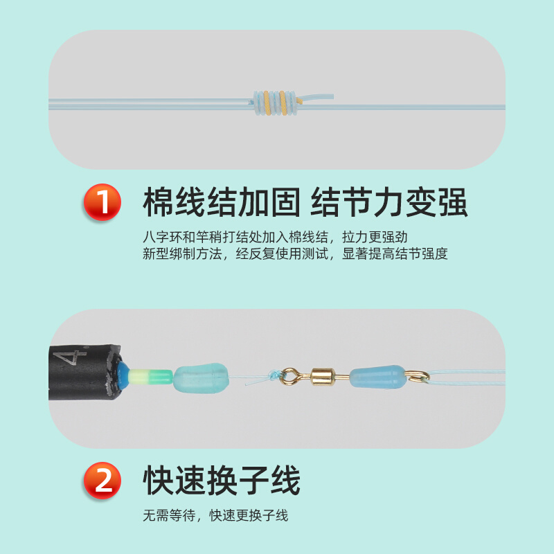 川泽线组棉线加固快速子线夹主线组成品绑好鱼线线组主线套装全套