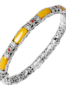 宫里上新古法纯银花丝手镯