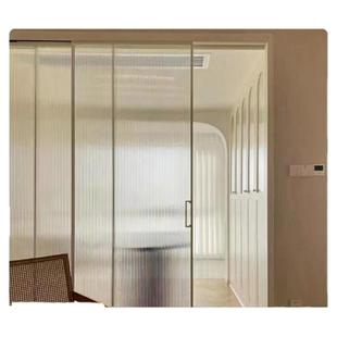 钛镁铝合金厨房阳台卫生间推拉门极窄边三联动长虹玻璃门移门定制