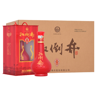 白酒41.8度扳倒井红A6_500ml*6瓶整箱装浓香型纯粮食礼盒送礼喜宴