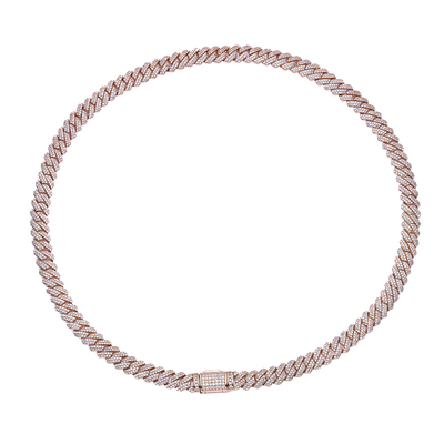 NICEPOWER项链 8mm菱形满钻古巴链嘻哈