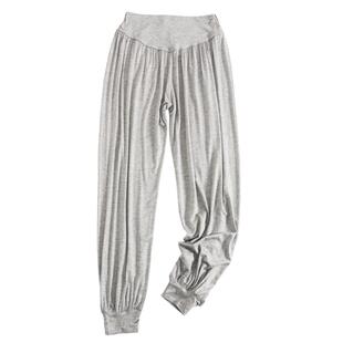 莫代尔瑜伽裤女夏宽松垂感灯笼裤外穿运动长裤大码高腰显瘦舞蹈裤