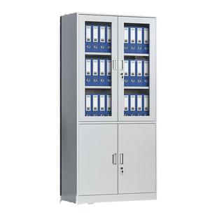 钢制办公室铁皮文件柜凭证资料档案柜家用带锁阳台防尘储物柜柜子