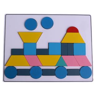 益智区玩具大班幼儿园中班材料投放七巧板智力拼图几何形状小教具