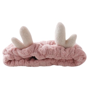 KRRAMEL洗脸发带不压头发无痕款可爱鹿角发箍弹力洗漱洗脸束发带