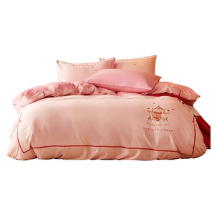 水星家纺儿童套件60支长绒棉磨毛三/四件套A类抑菌纯棉卡通床品