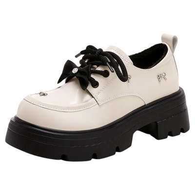 星期六加绒乐福鞋女一脚蹬单鞋子