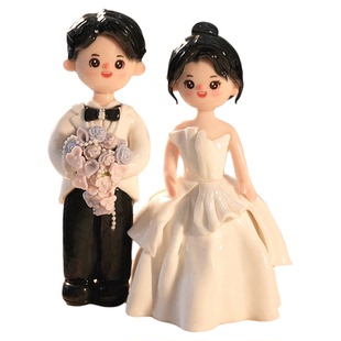 粘土定制人偶真人软陶石塑粘土定制小人偶结婚新婚纪念品生日毕业