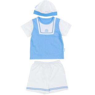 良良春夏纯棉哈衣服新生儿连体衣宝宝睡衣短袖哈衣短袖套装A类